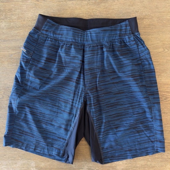Lululemon T.H.E. (Train Hard Everyday) Lined Gym Short-9" Inseam-Blue Combo-Med - Picture 2 of 16